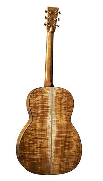 Back of Martin O'ahu K-42 Hibiscus Guitar